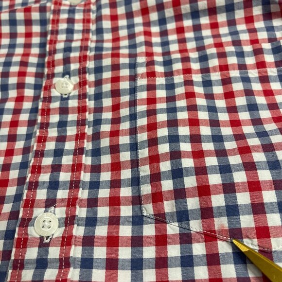 J.Crew Factory Slim Fit Gingham Check Button Down Shirt Men's Size Medium Cotton - Picture 6 of 9